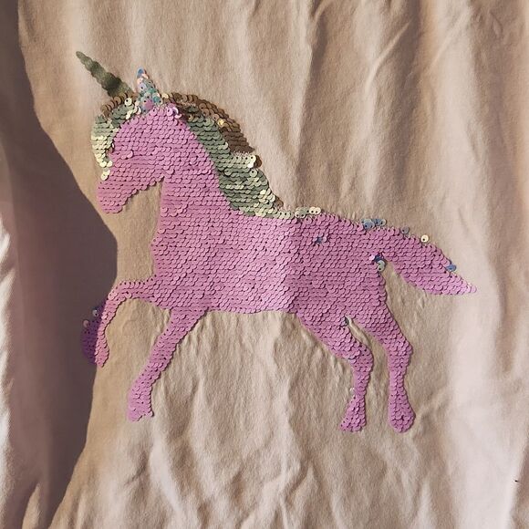 Gap kids sparkle unicorn tshirt pink size l-xl - Picture 2 of 4